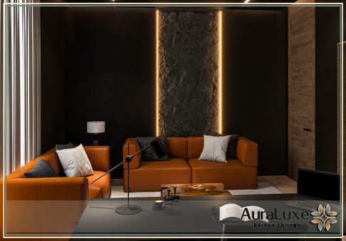 مكتب خاص داخل فيلا بتصميم راقٍي